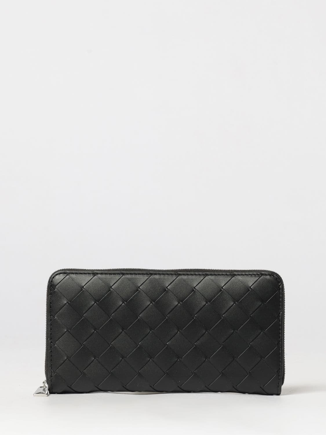 Bottega Veneta Continental Zip-Around Wallet in Woven Calfskin