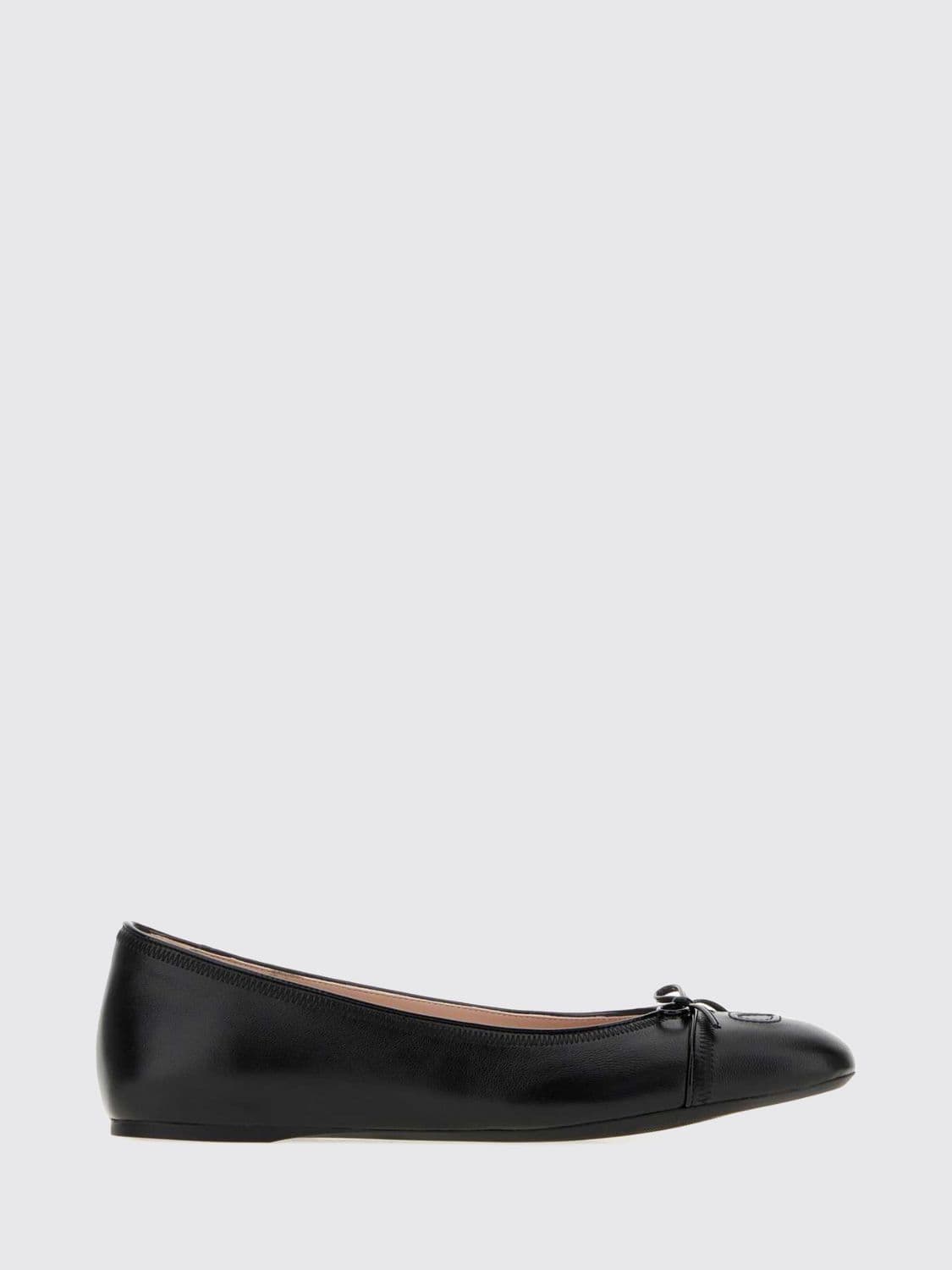 Valentino Garavani VLogo Signature Smooth Leather Ballet Flats with Bow
