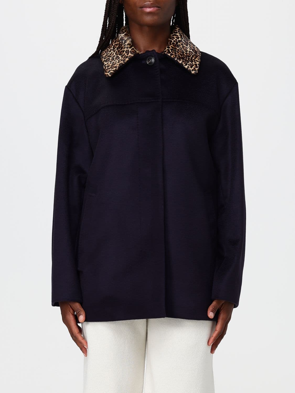 Max Mara Jacket Woman color Navy
