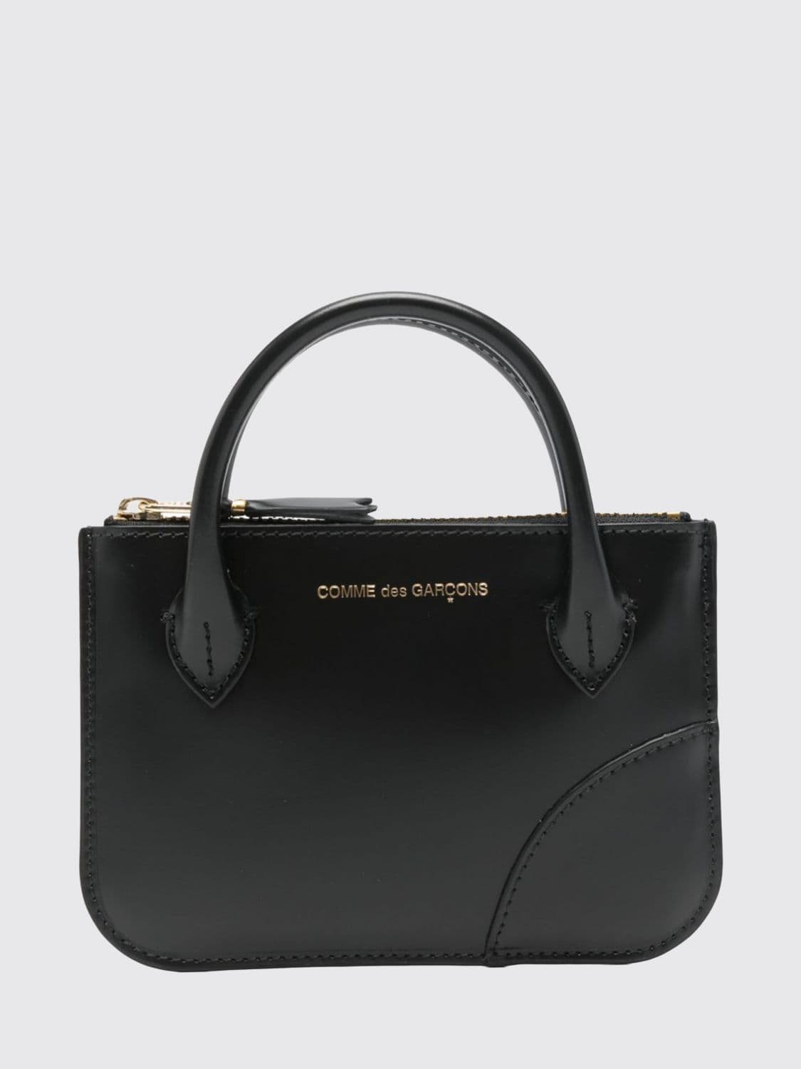 Comme Des Garçons Wallet Calfskin Wallet with Zip and Foiled Logo · OS