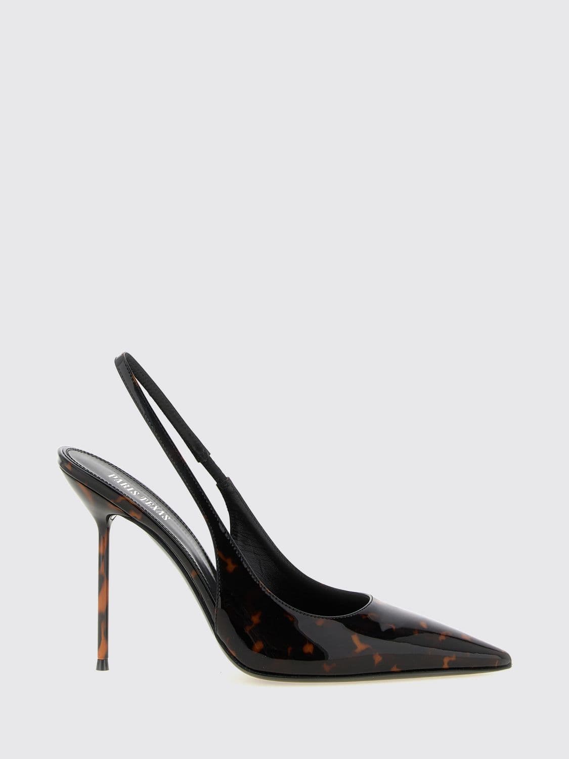 Paris Texas Lidia Tortoiseshell Patent Leather Slingback Pumps with a High Stiletto Heel