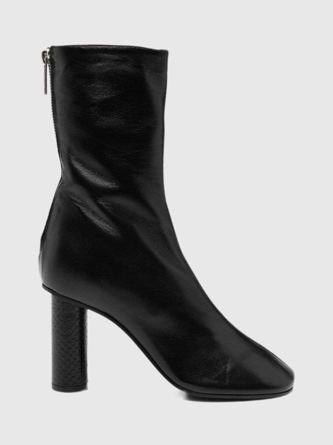Paris Texas Alice Smooth Leather Boots with Cylindrical Heel