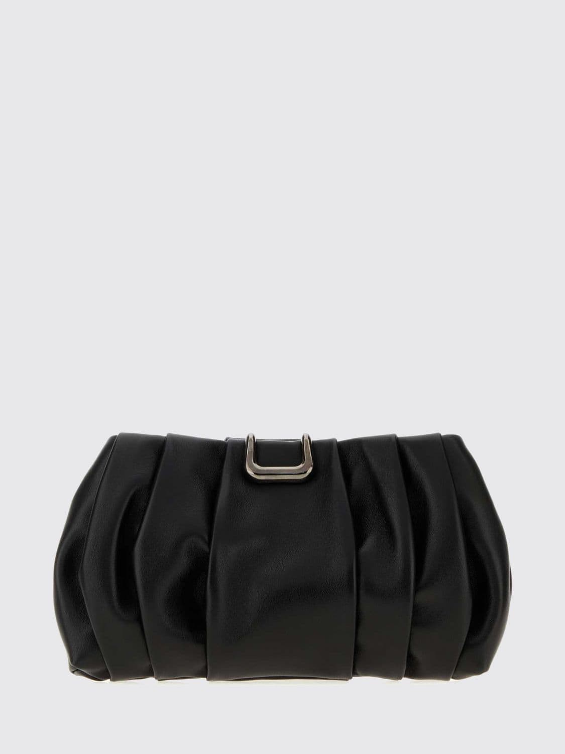Brunello Cucinelli Draped Leather Clutch with Snap Closure · OS