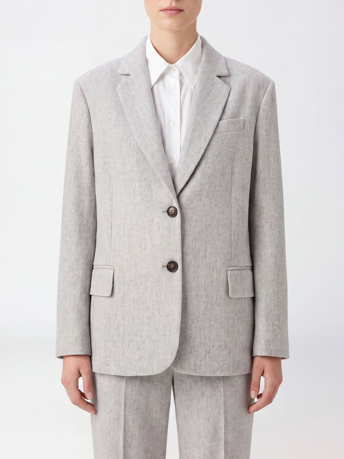Brunello Cucinelli Single-Breasted Wool Blazer with Peak Lapels