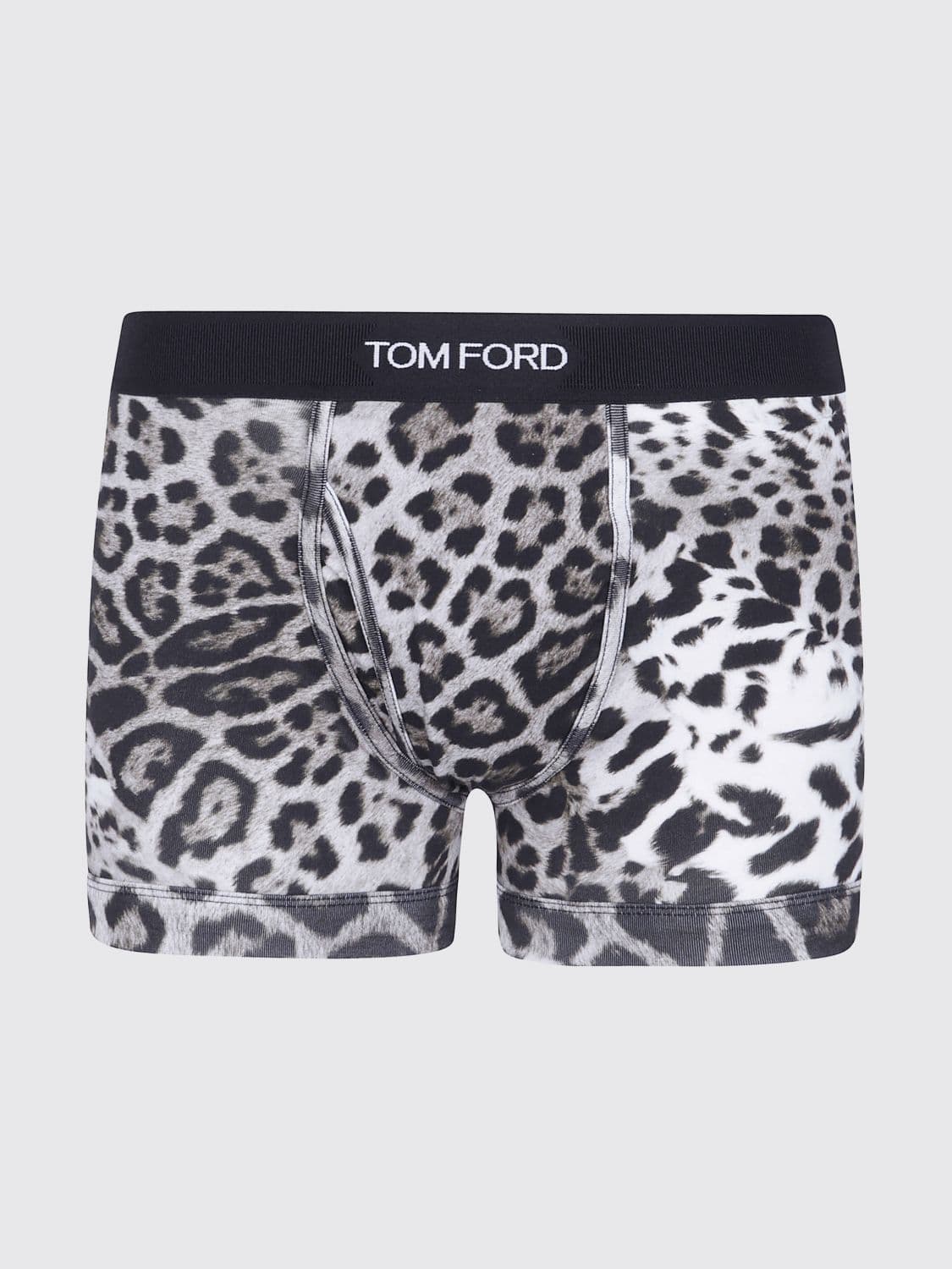 Tom Ford Animalier Print Stretch-Cotton Boxer Shorts with Jacquard Logo Waistband