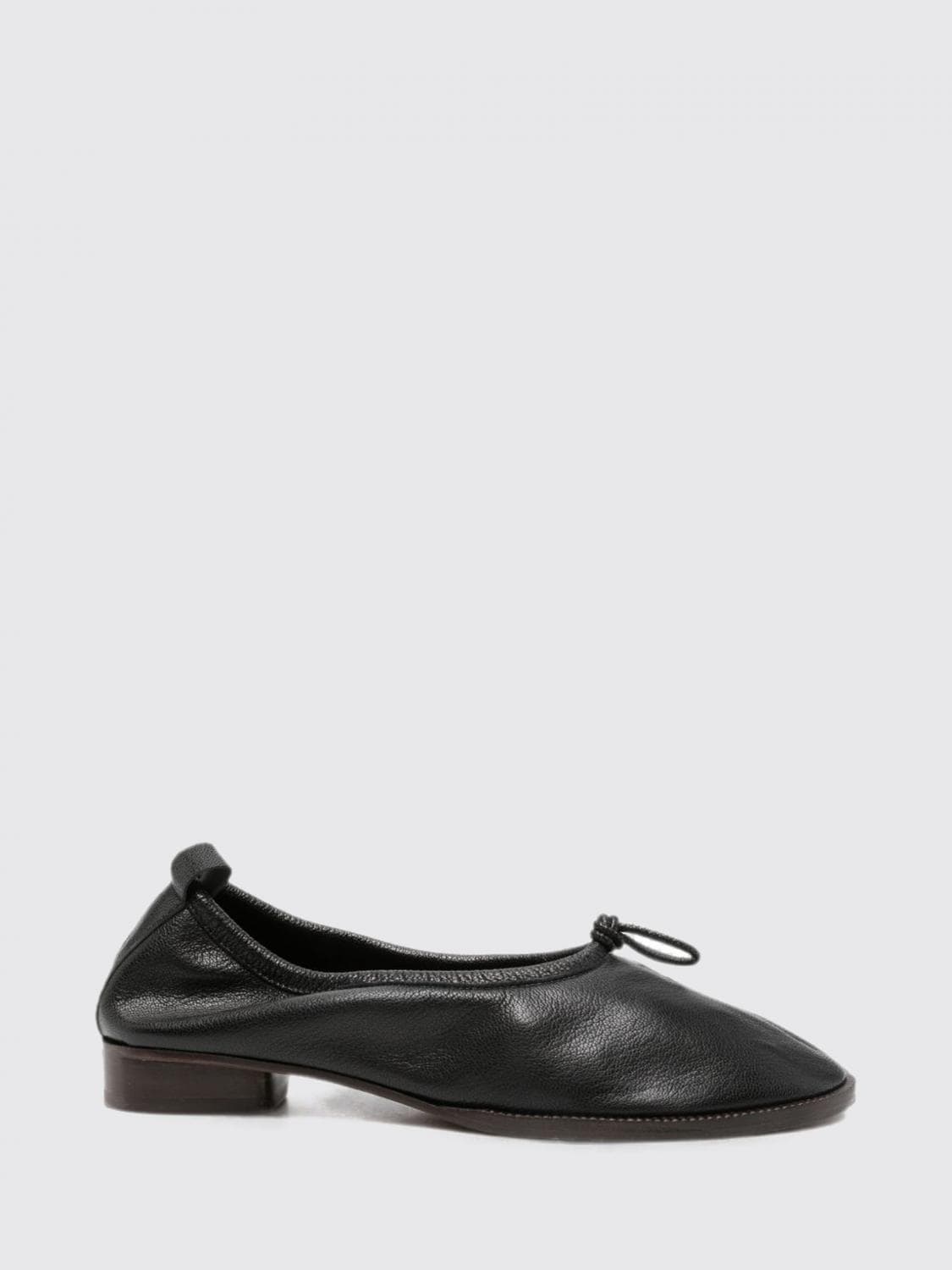 Hereu Puntera Ronda Smooth Lambskin Ballet Flats with Bow Detail