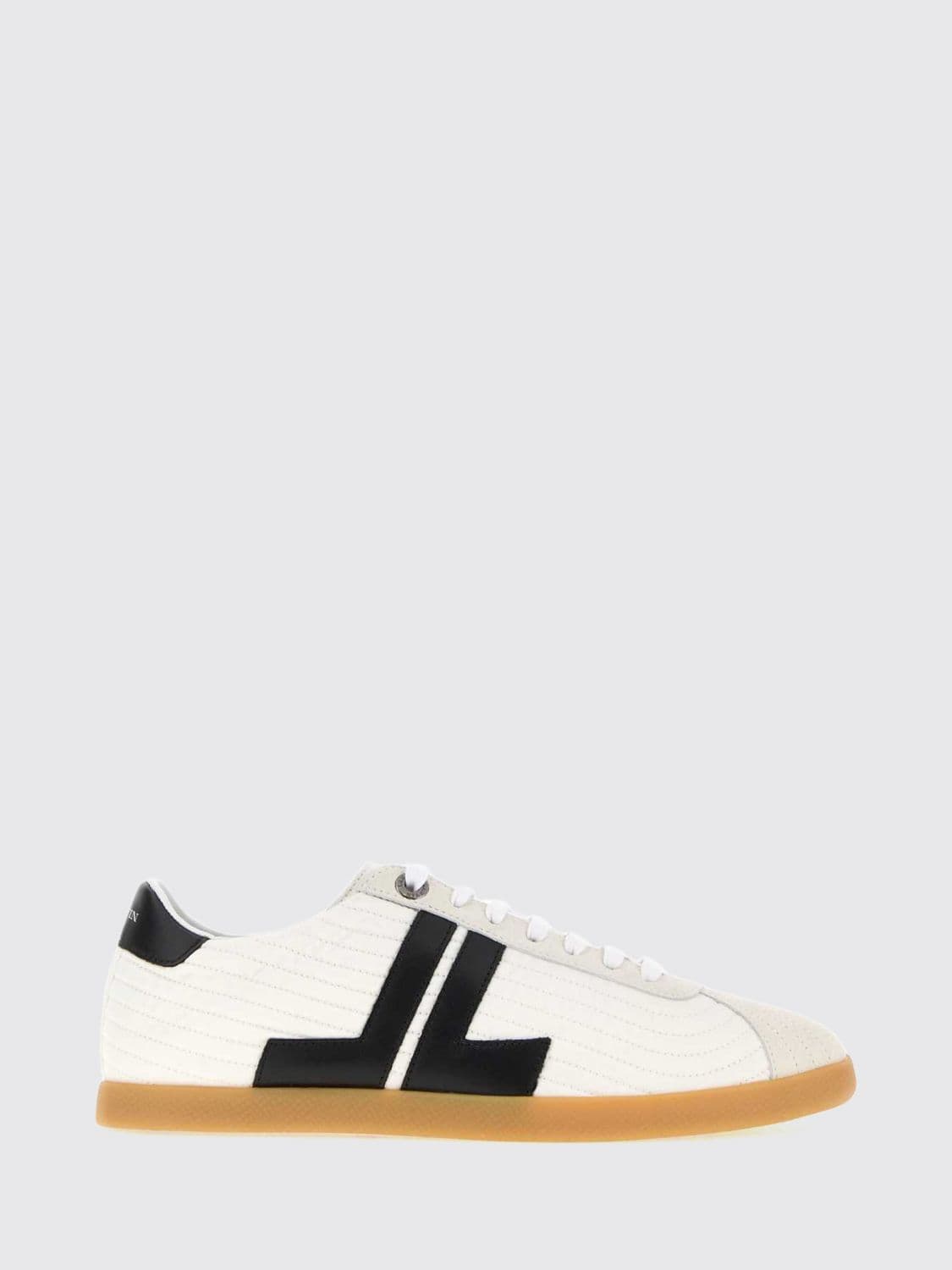 Lanvin Glen Quilted Monogram Nylon Sneakers with Leather Details