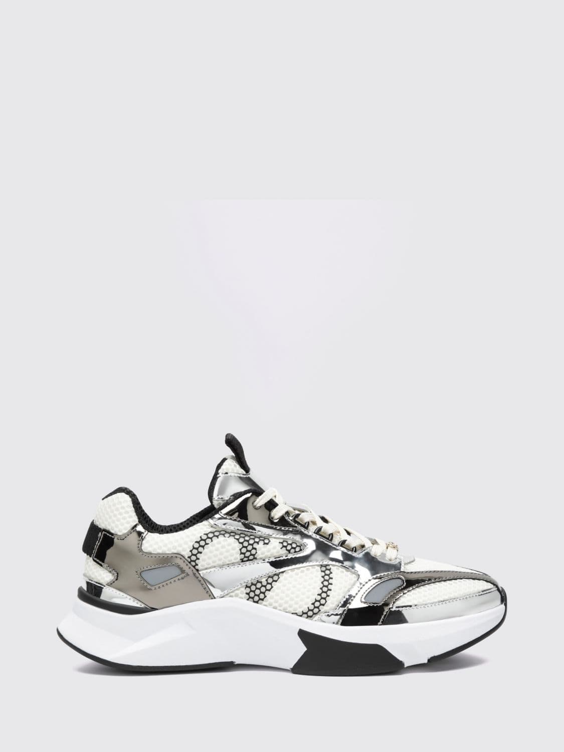 Valentino Garavani VLogo Signature Leather and Fabric Trainers