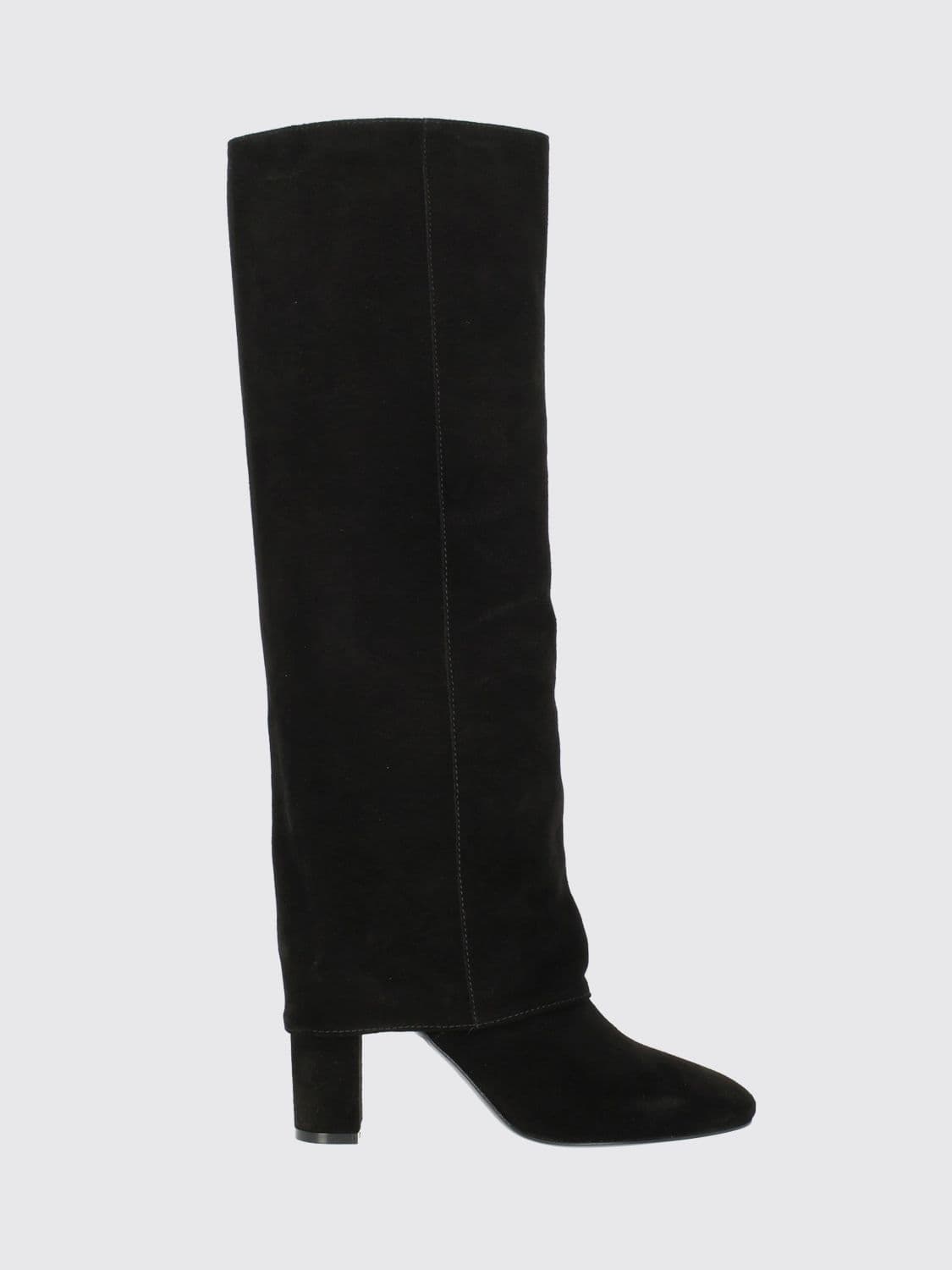 Via Roma 15 Suede Knee-High Boots with a High Block Heel