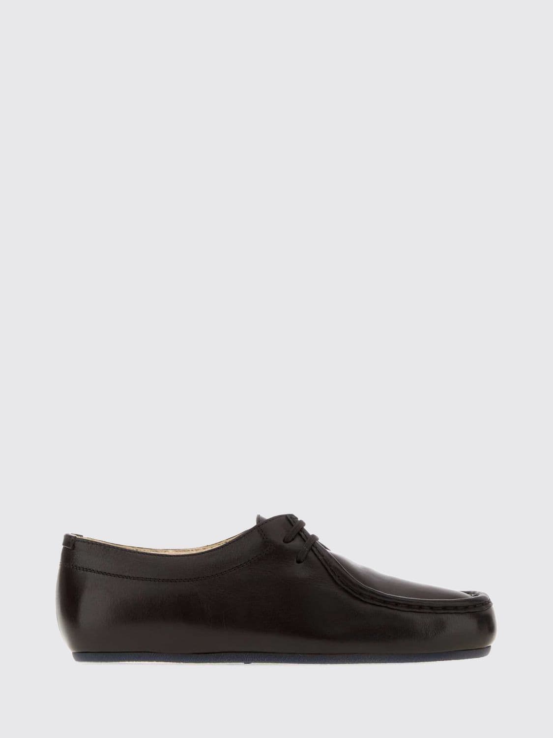 Jil Sander Shearling-Lined Smooth Leather Derby Shoes with Rubber Sole