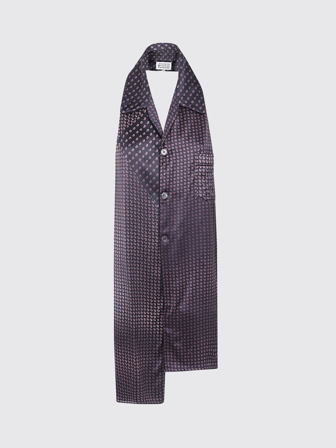 Maison Margiela Viscose Scarf with Paisley Print and Trompe-l'ail Design · OS