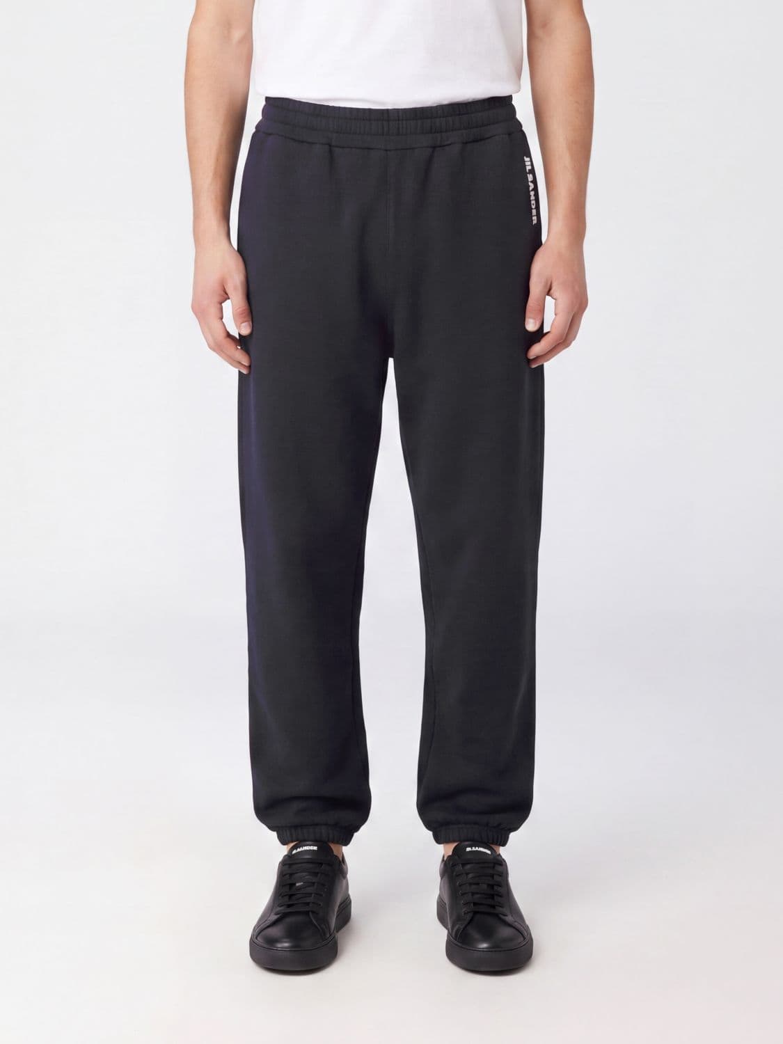 Jil Sander Pure Cotton Jogging Trousers with Elasticated Cuffs