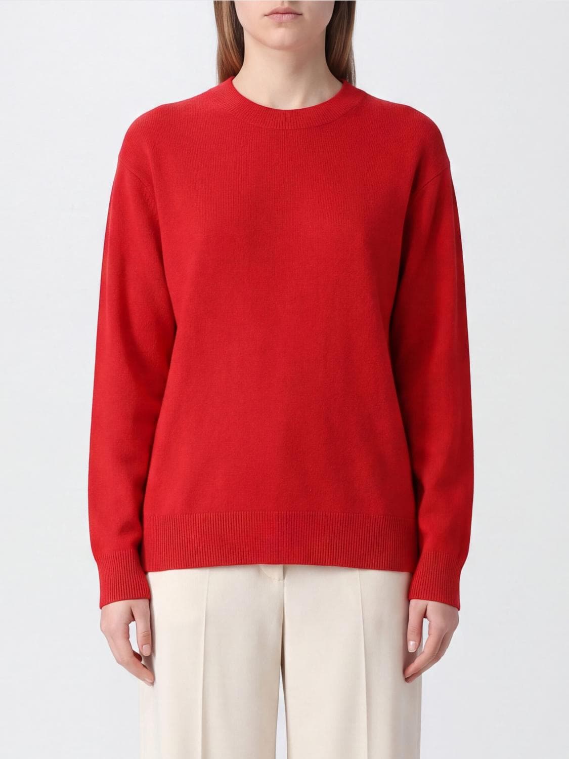 Parosh P. A.R. O.S. H. Crewneck Jumper in Pure Cashmere with Dropped Shoulders