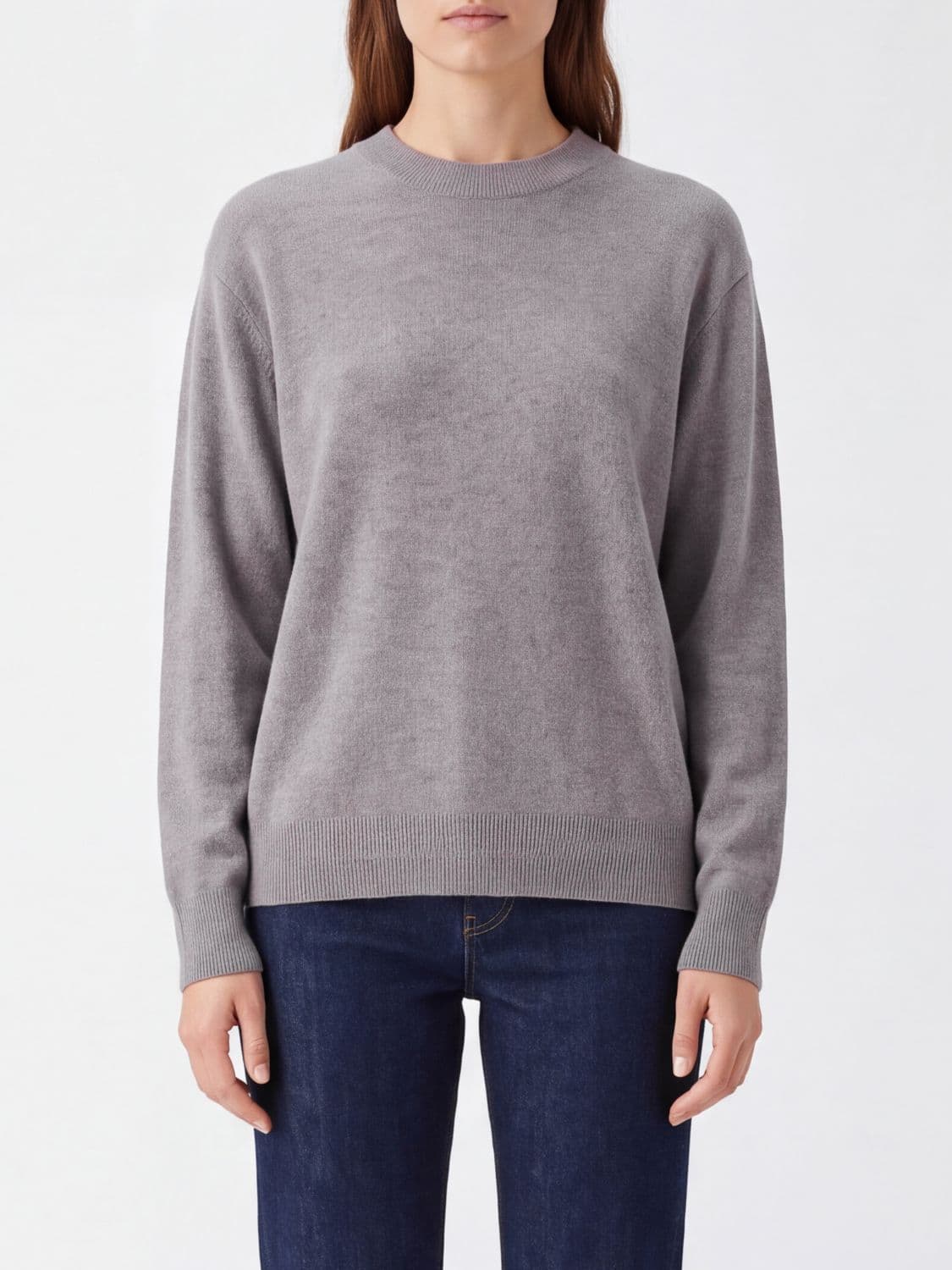 Parosh P. A.R. O.S. H. Crewneck Jumper in Pure Cashmere with Dropped Shoulders