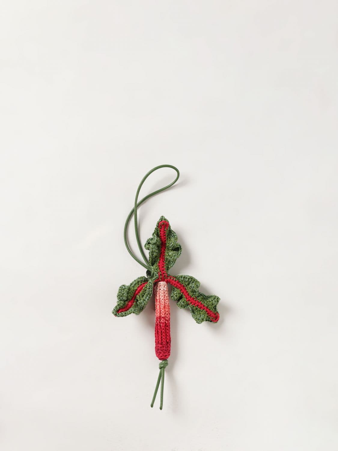 Jw Anderson Bicolor Cotton Crochet Keyring with Ribbons · OS