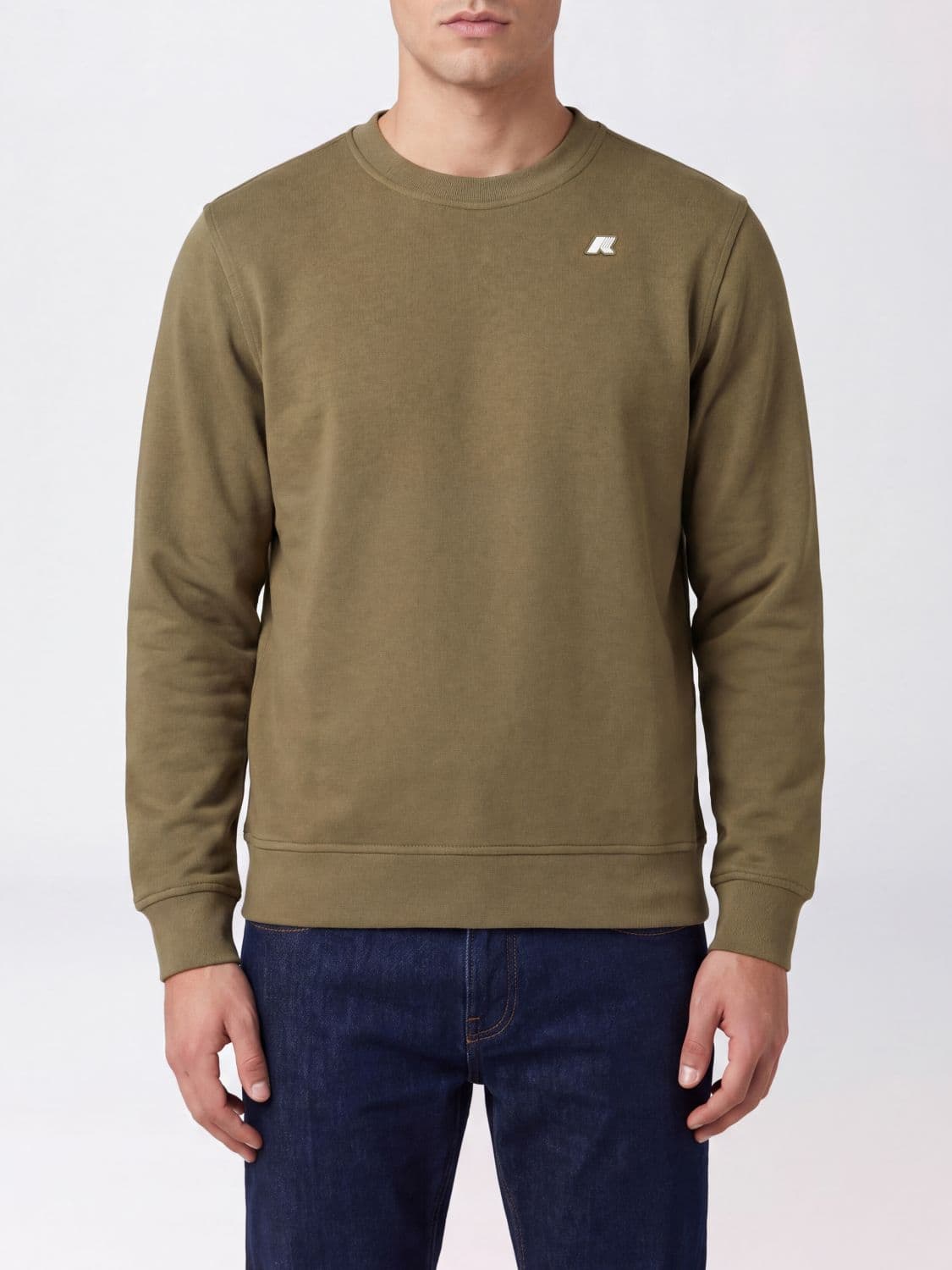 K-Way Baptiste Crewneck Cotton Sweatshirt with Applied Logo on the Chest
