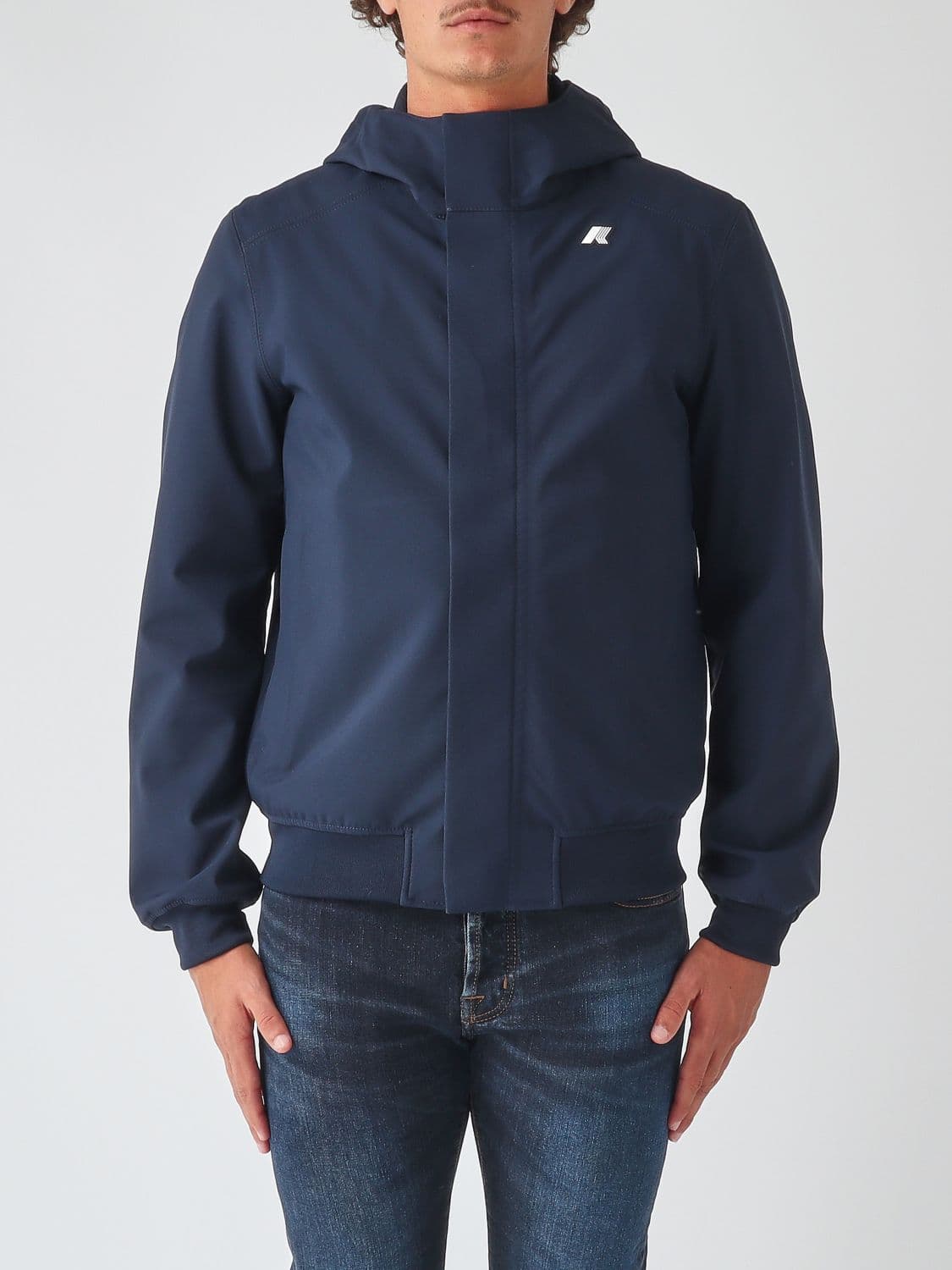 K-Way Joachim Short Waterproof Nylon Windbreaker Jacket with Hood