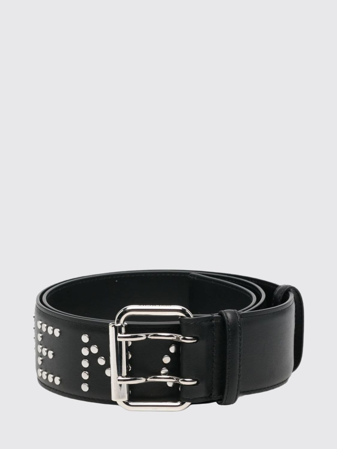 Givenchy Smooth Calf Leather Belt with Studded Logo