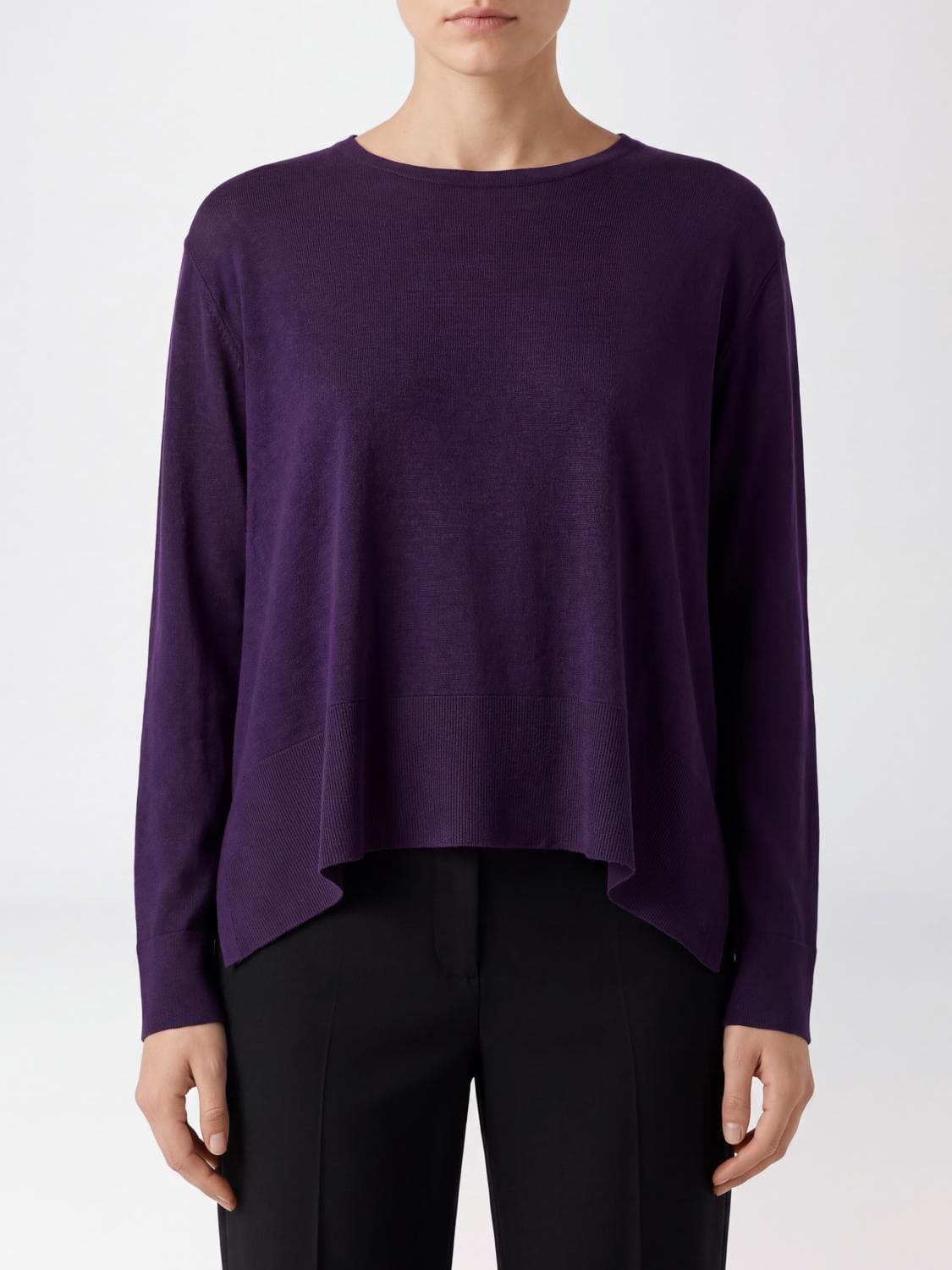 Liviana Conti Pure Virgin Wool Crewneck Jumper with Relaxed Fit