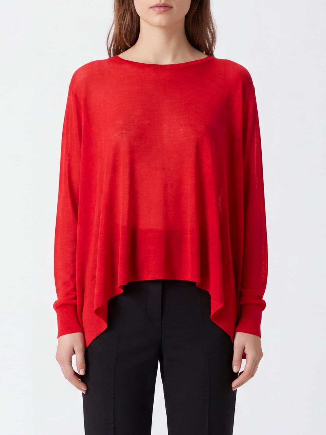 Liviana Conti Pure Virgin Wool Crewneck Jumper with Relaxed Fit