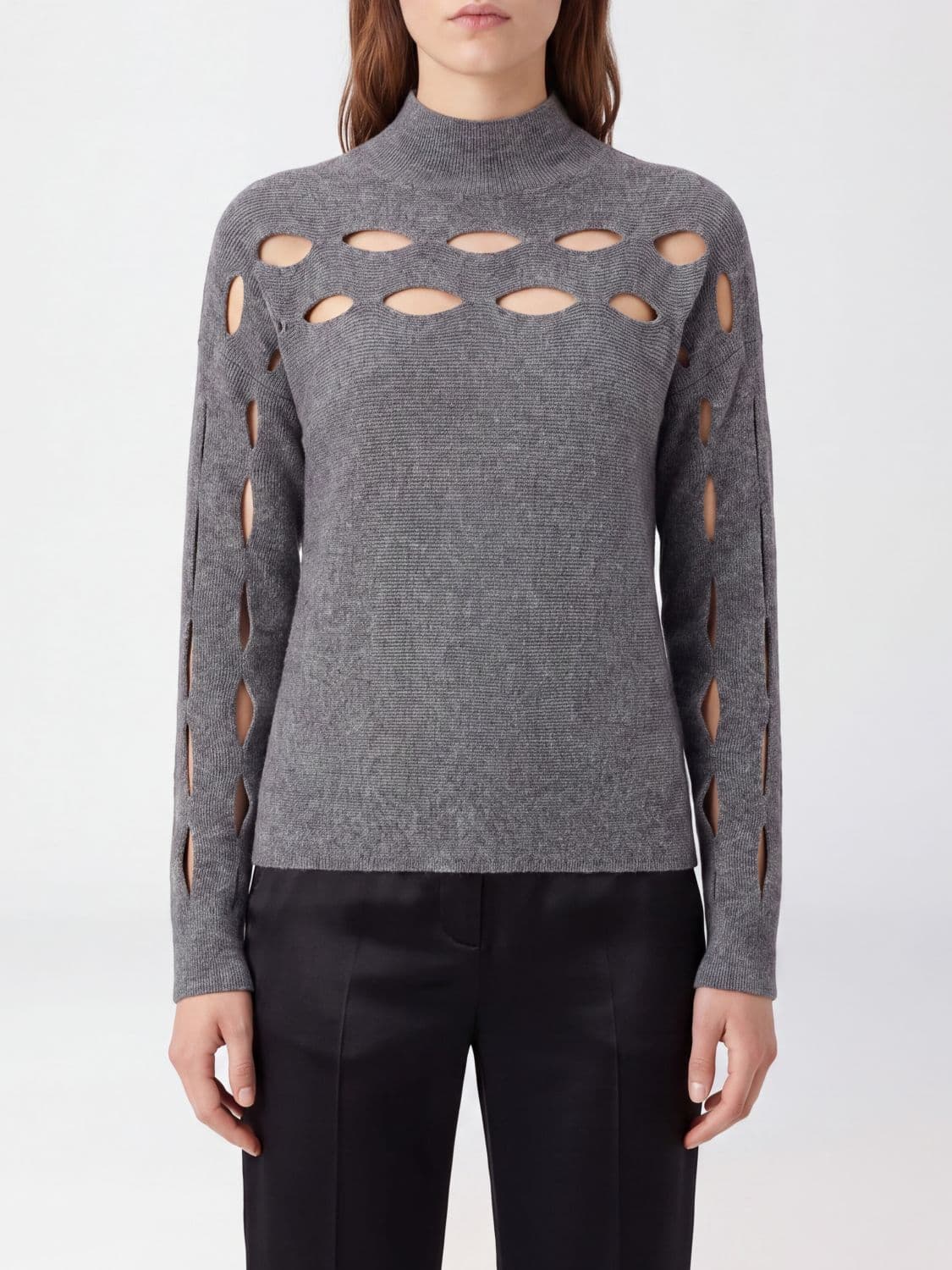 Liviana Conti Dorothy Slim Fit Cashmere Blend Jumper with Cut-Out