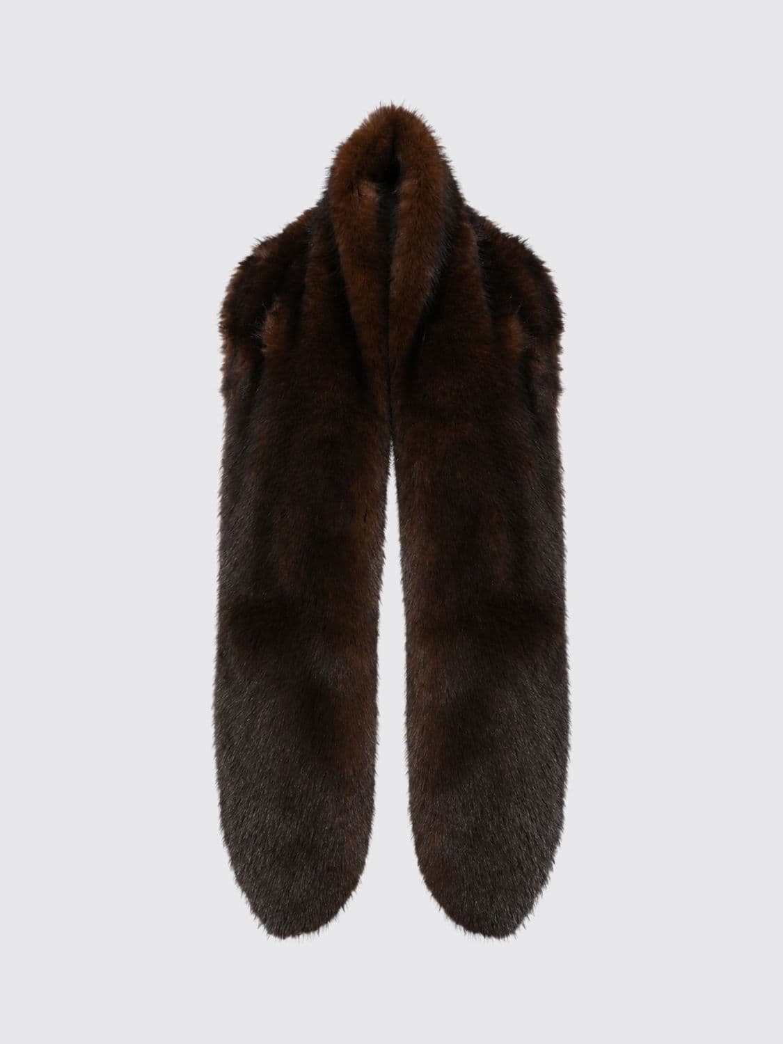 Liviana Conti Rectangular Faux Fur Scarf in Ebony · OS