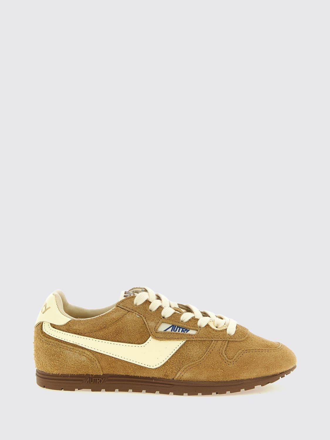 Autry Windspin Leather and Laminated Leather Sneakers with Carved Logo