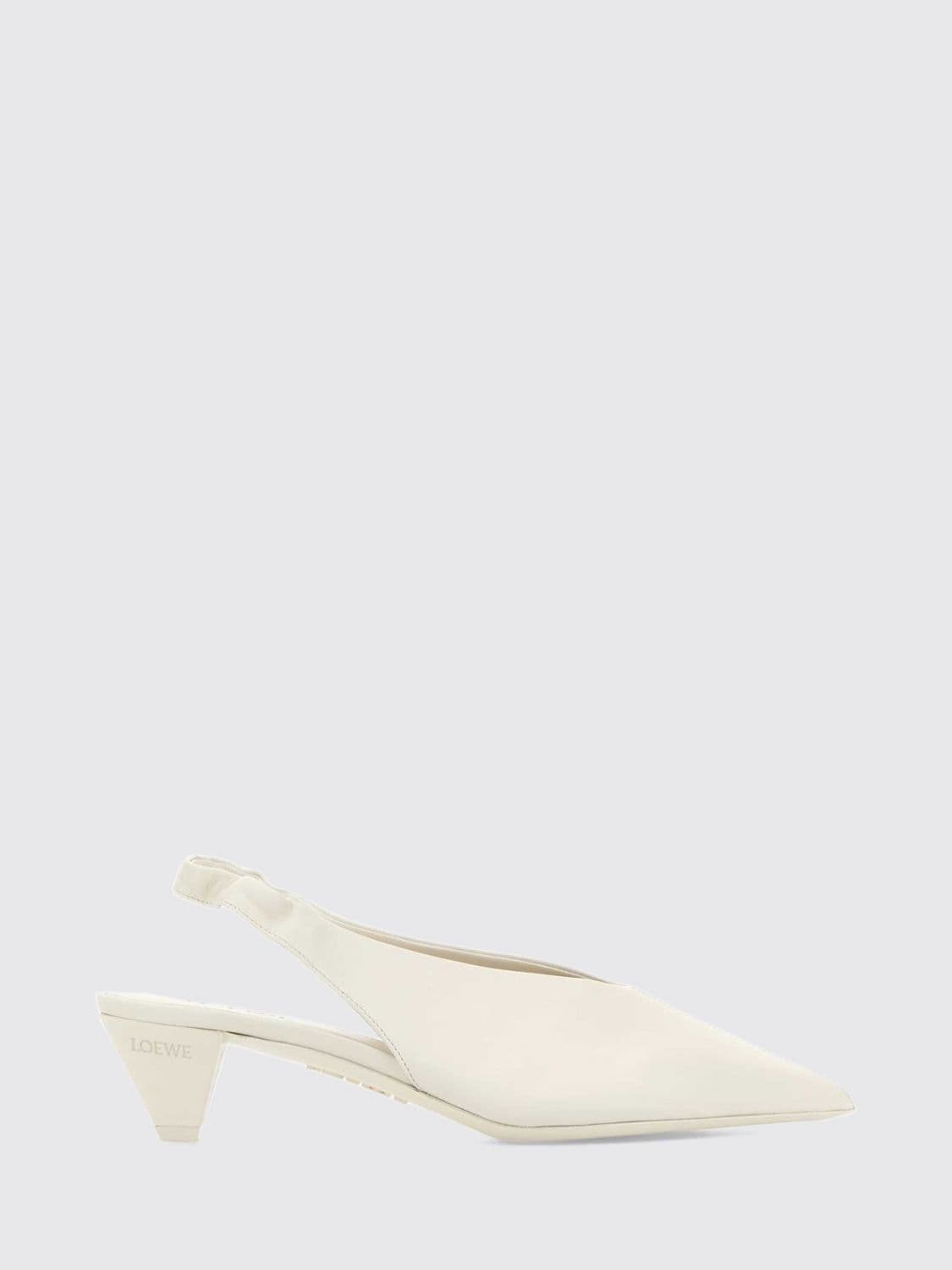 Loewe Origami Cubic Lambskin Slingback Pumps with a Low Cone Heel