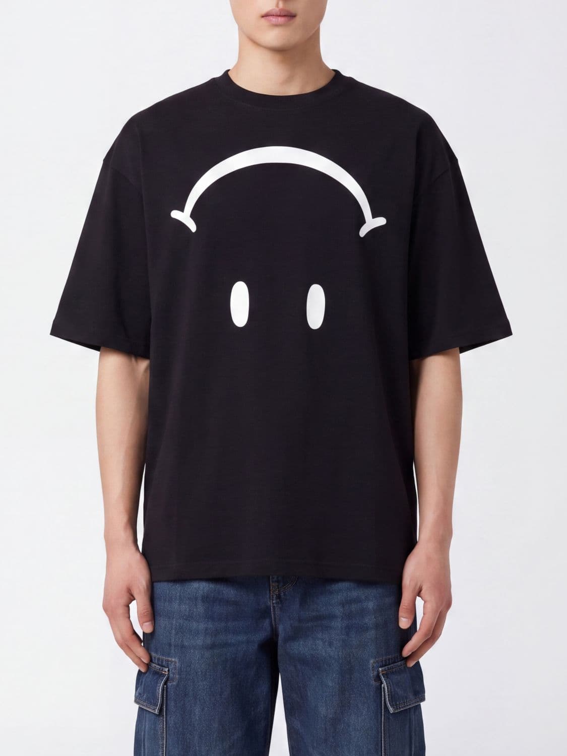 Moschino Couture Relaxed Fit Cotton T-Shirt with Graphic Print