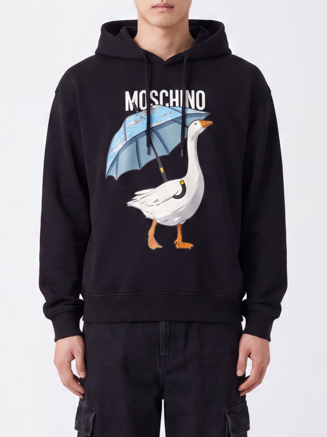 Moschino Couture Logo Print Cotton Hoodie
