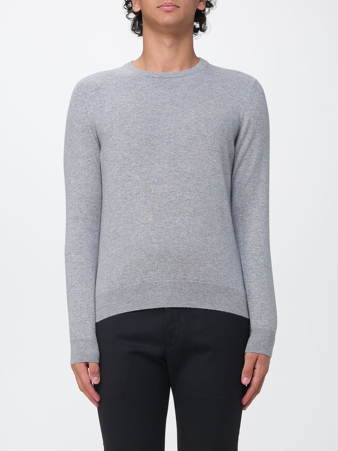 Malo Pure Cashmere Crewneck Jumper with Ribbed Trims