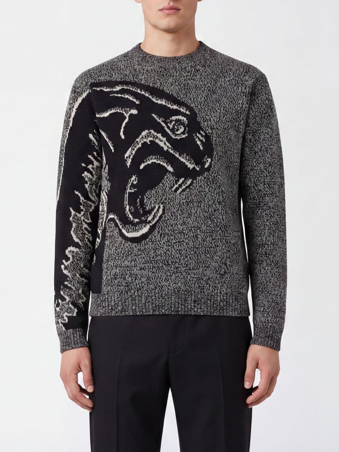 Valentino Garavani Animal Print Wool and Cotton Jumper