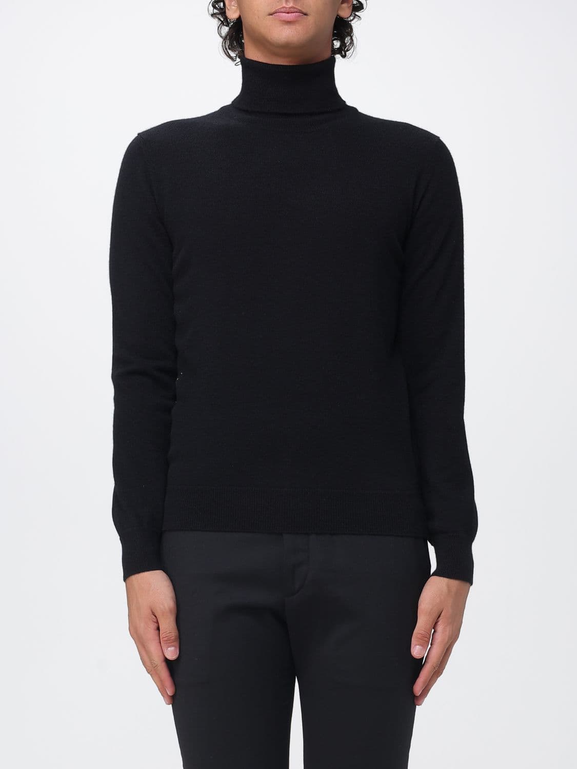 Malo Slim Fit Pure Cashmere Turtleneck Jumper with Long Sleeves