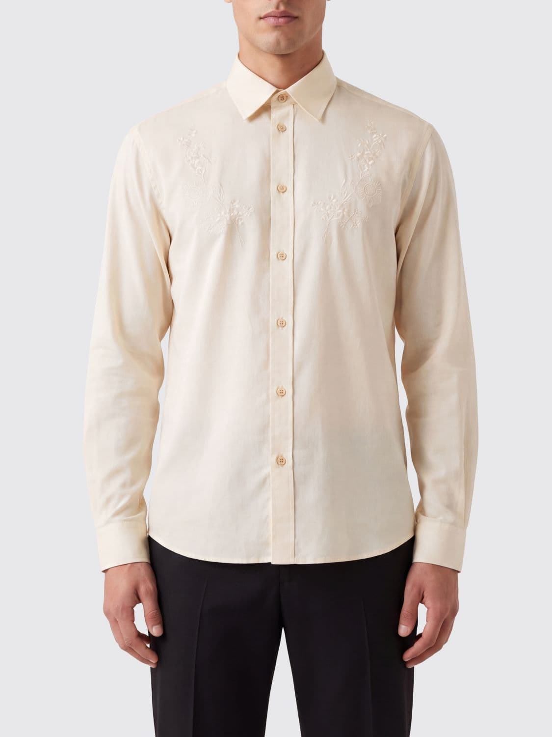 Valentino Garavani Embroidered Slim-Fit Cotton Shirt