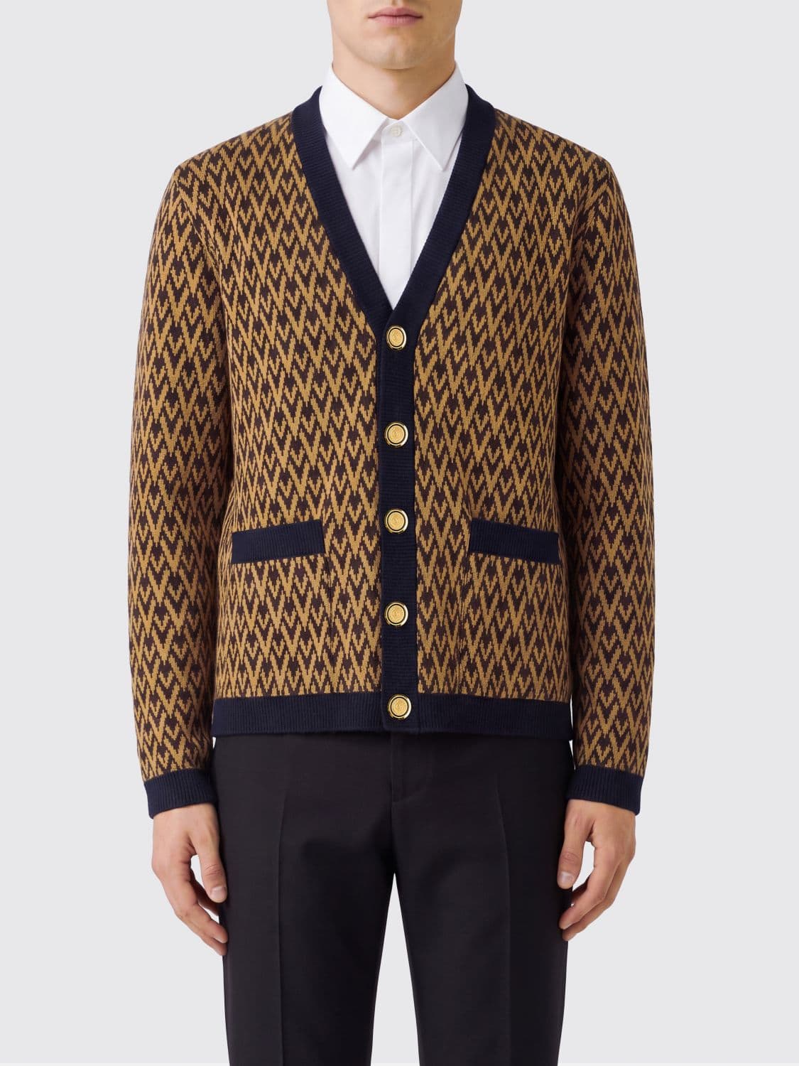 Valentino Garavani VLogo Jacquard Cashmere Cardigan
