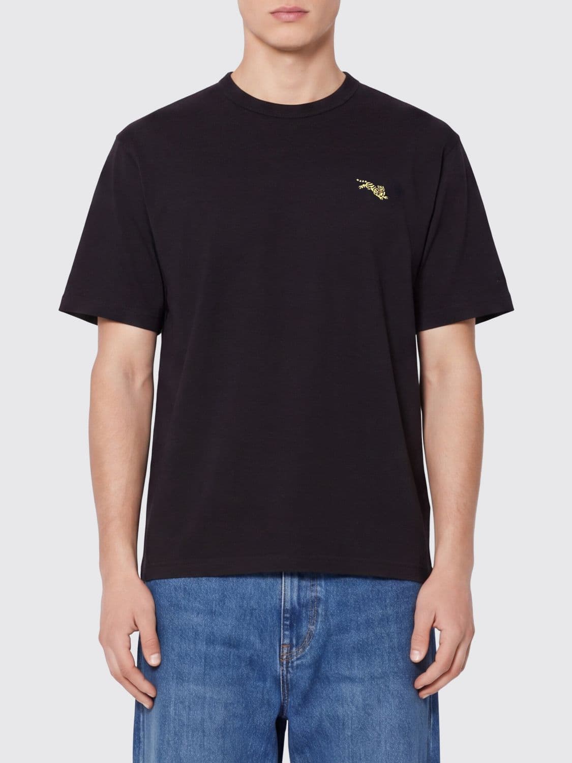 Kenzo Short-Sleeve Crewneck T-shirt in Cotton with Contrast Logo