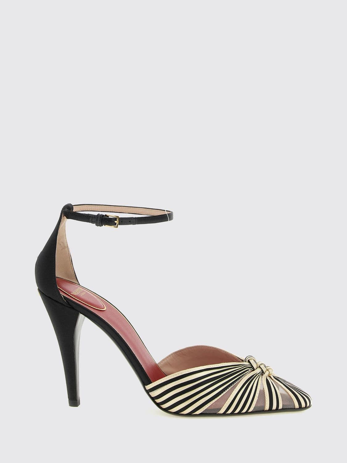 Valentino Garavani Striped Silk and Viscose Pumps with Stiletto Heel