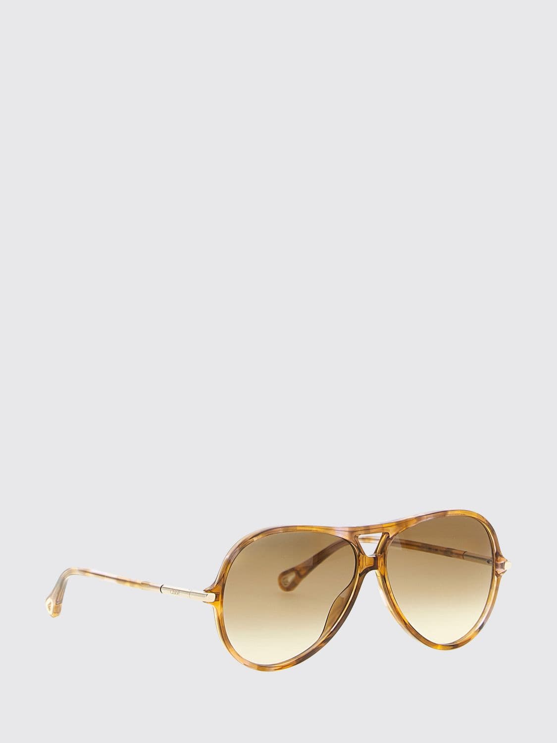 Chloé Aviator Tortoiseshell Acetate Sunglasses with Double Bridge · OS