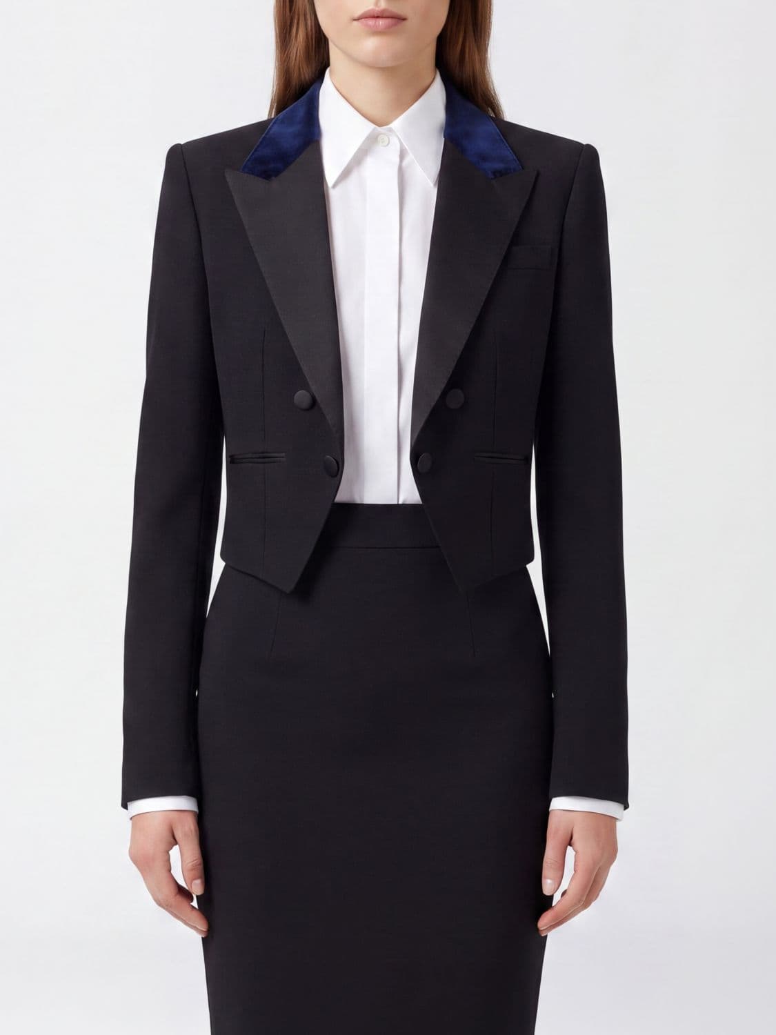 Tom Ford Wool Tuxedo Blazer with Velvet Peak Lapels