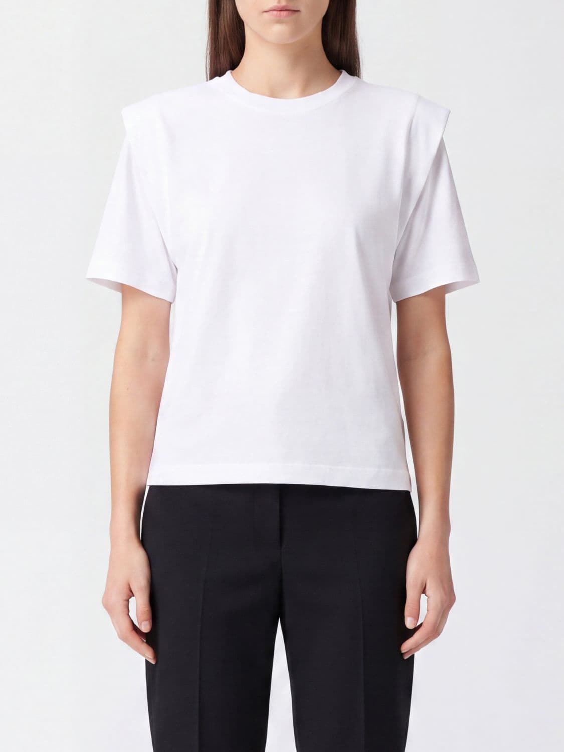 Isabel Marant Cotton Crewneck T-Shirt with Dropped Shoulders