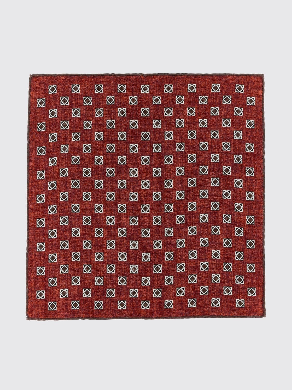 Brunello Cucinelli Geometric Print Silk Pocket Square · OS