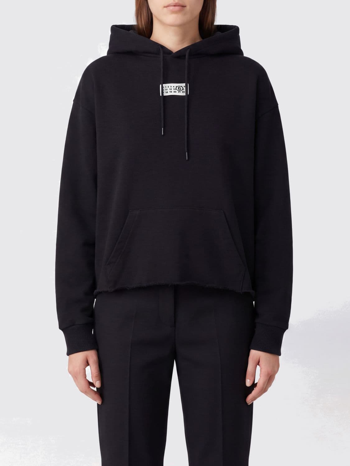 Mm6 Maison Margiela Cotton Hoodie with Numeric Logo