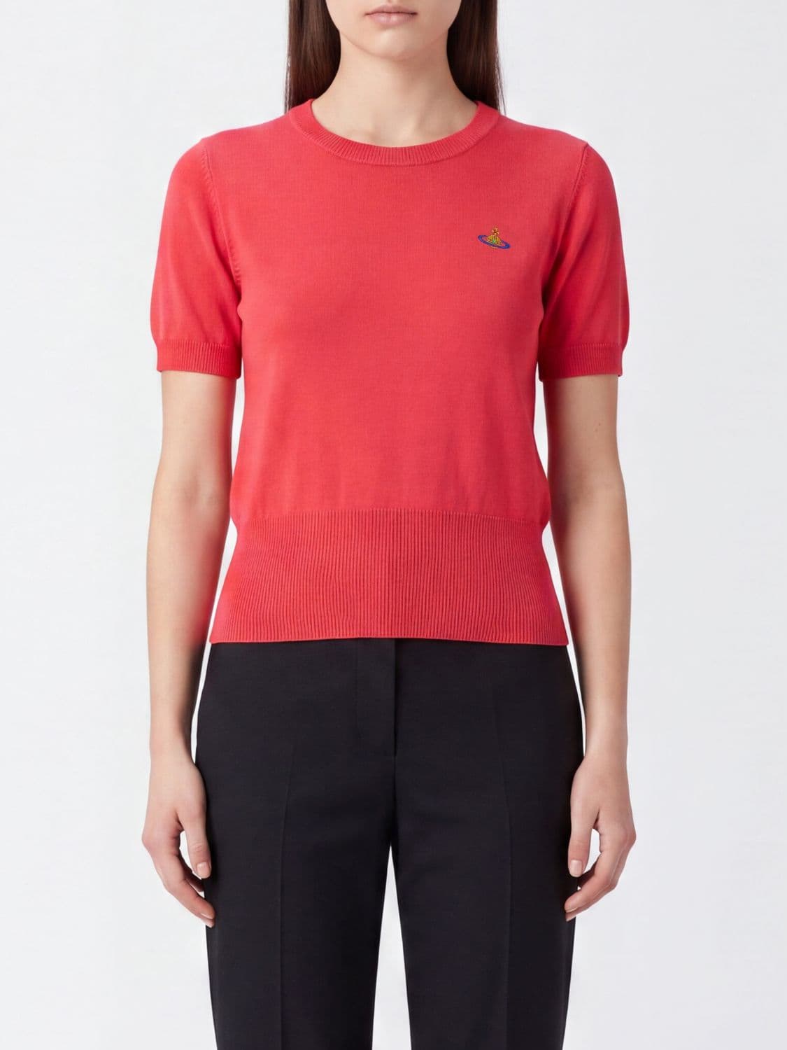 Vivienne Westwood Slim Fit Cotton and Cashmere Jumper with Orb Logo