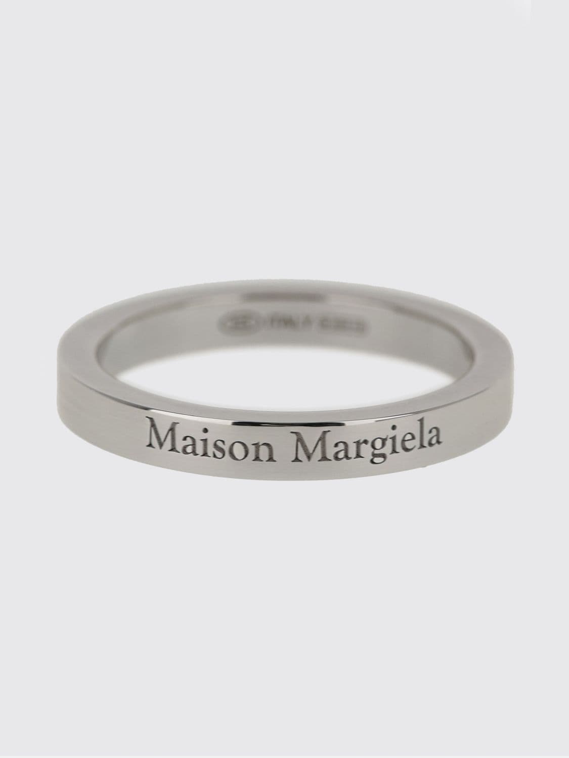 Maison Margiela Engraved Logo Band Ring in 925 Sterling Silver