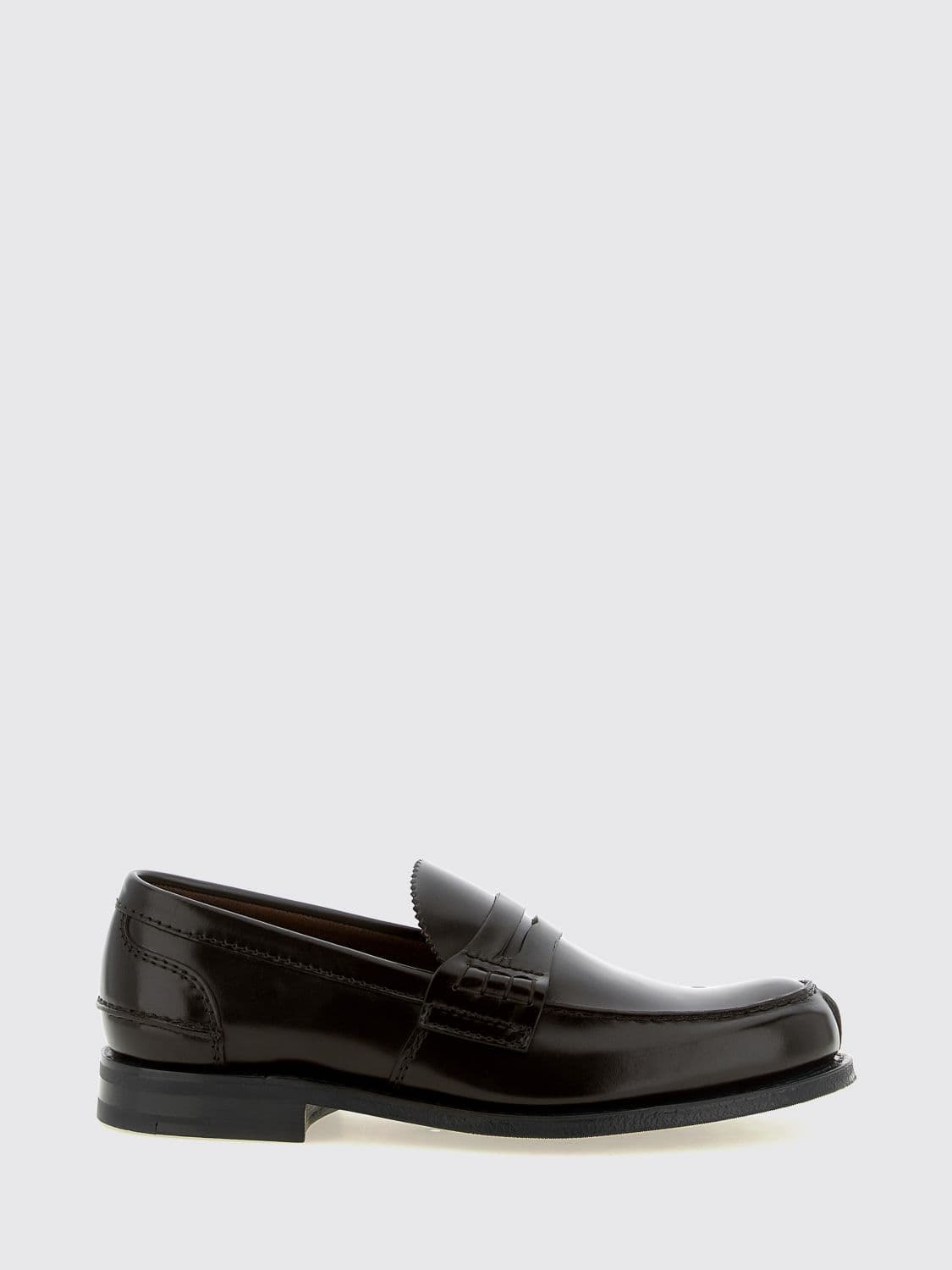 Church's Pembrey Brushed Leather Penny Loafers with Saddle Strap