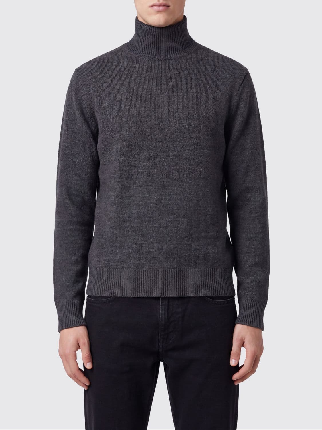 Paolo Pecora Slim Fit Virgin Wool Turtleneck Jumper with Long Sleeves