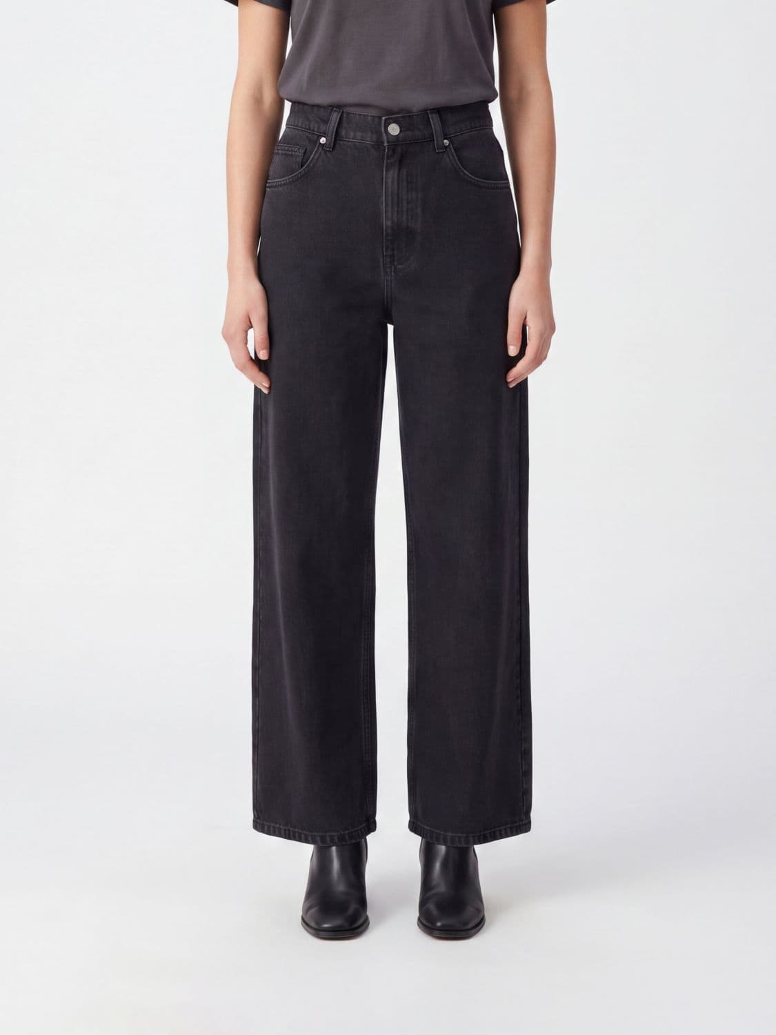 Marni High-Waisted Wide-Leg Jeans in Cotton Denim