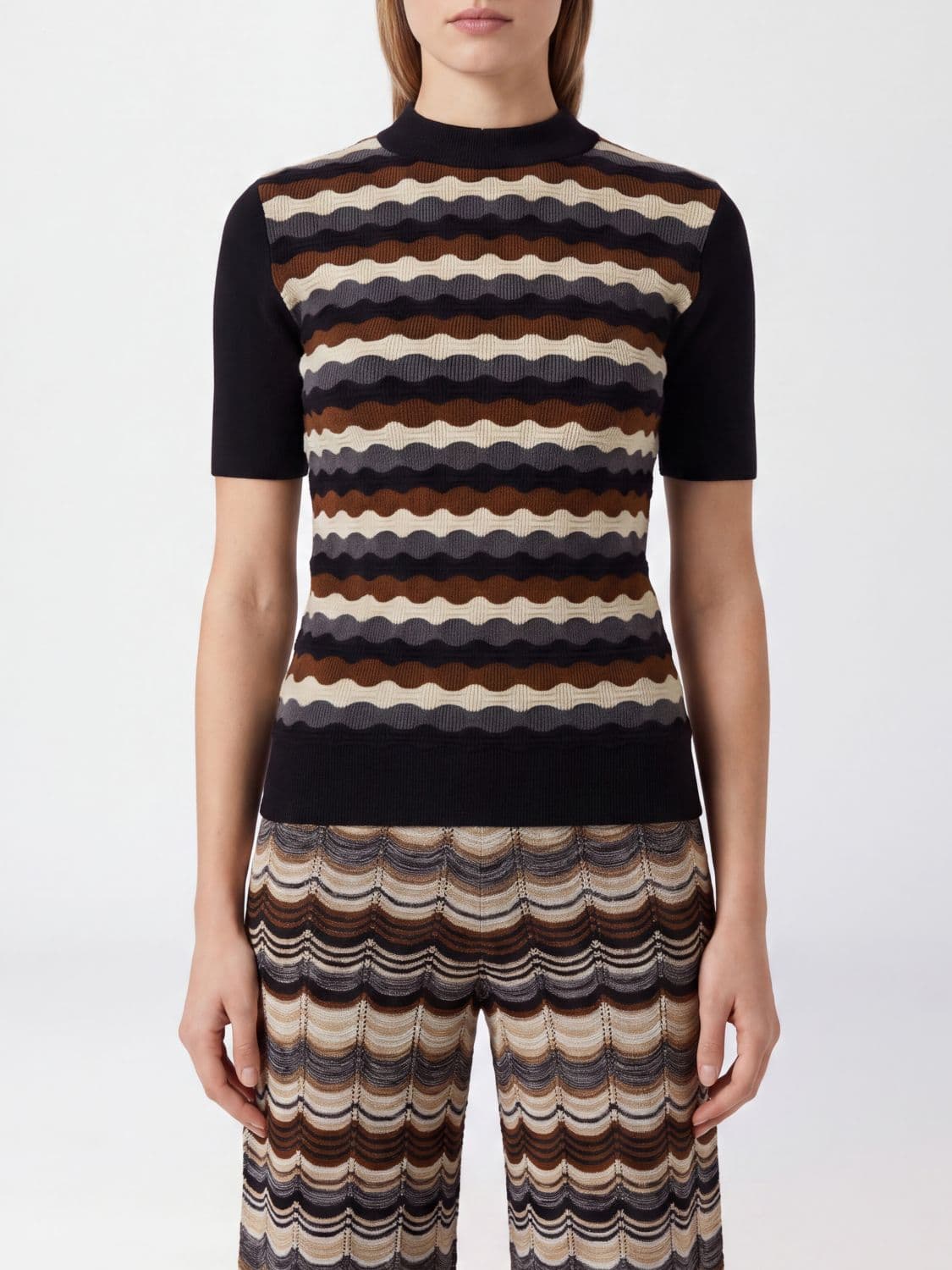 Marni Slim Fit Multicolour Striped Virgin Wool Jumper