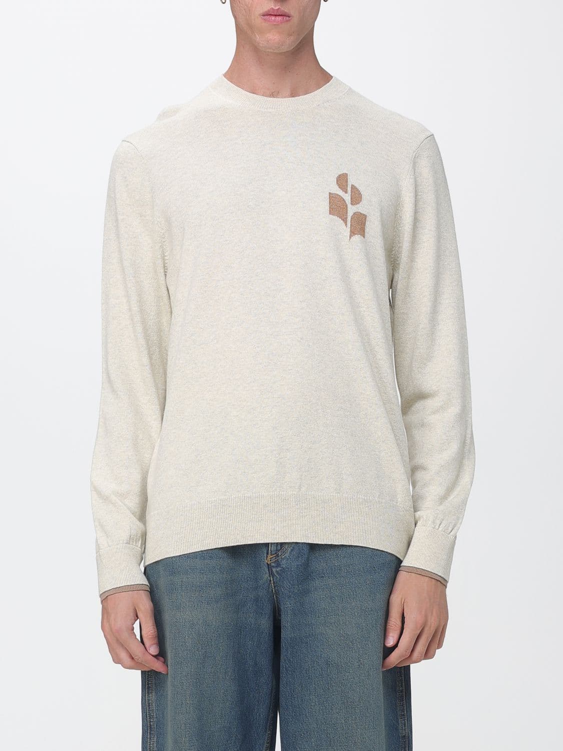 Isabel Marant Jacquard-Logo Cotton and Wool-Blend Jumper