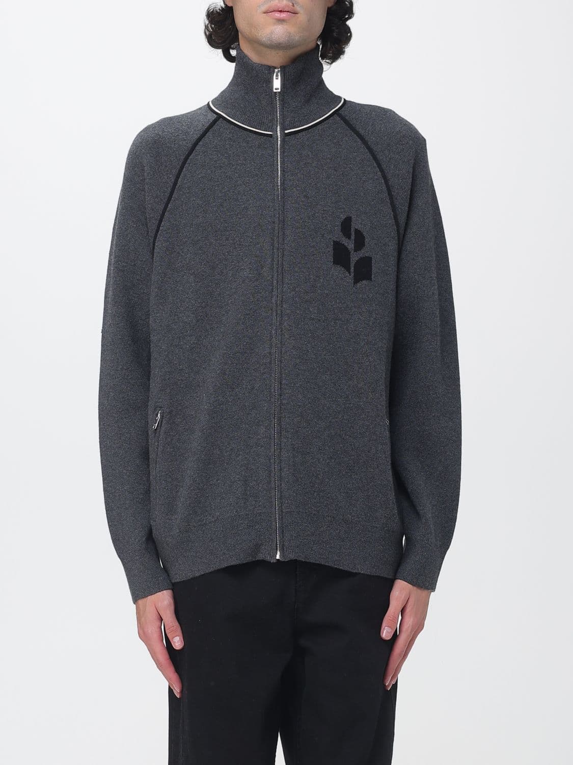 Isabel Marant Sergio High-Neck Zipped Cotton-Blend Cardigan